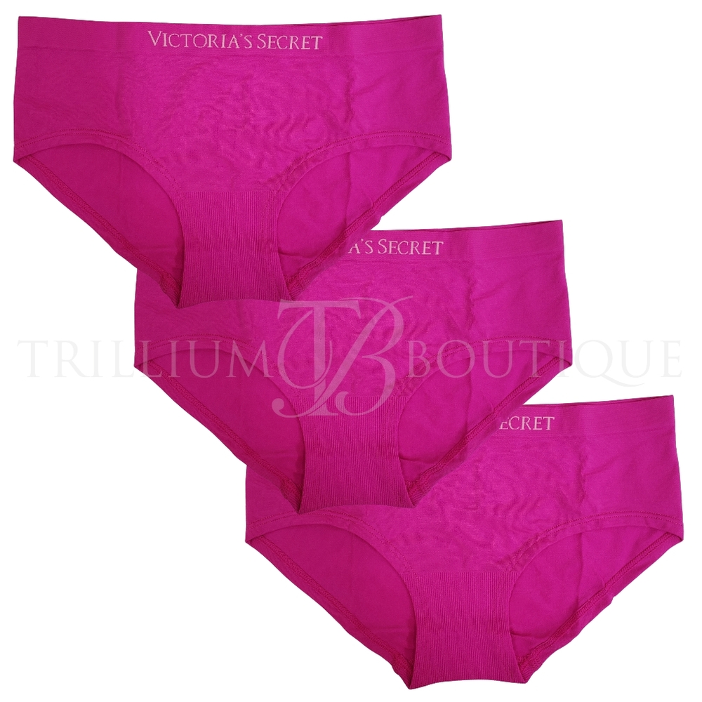 BUNDLE Victoria's Secret Women's Hiphugger/Hipster Pink Underwear Panties Small